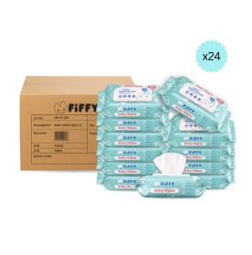 (CARTON) FIFFY EDI PURIFIED WATER BABY WIPES (80s*24) TISU BASAH (98-15-003X12)