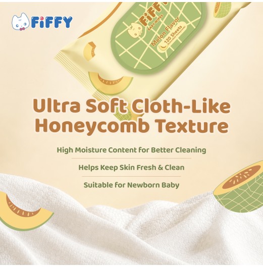 FIFFY BABY WIPES MELON (120’S X 2) TISU BASAH (98-15-004)