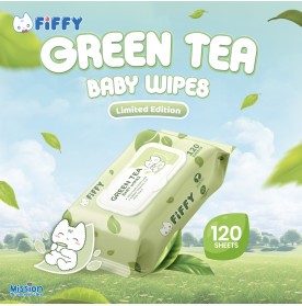 FIFFY BABY WIPES GREEN TEA 120’S X 2 TISU BASAH (98-15-004)