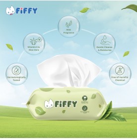 FIFFY BABY WIPES GREEN TEA 120’S X 2 TISU BASAH (98-15-004)