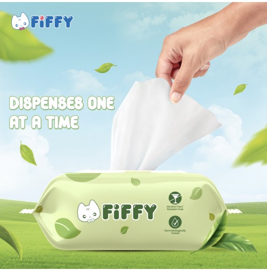 FIFFY BABY WIPES GREEN TEA 120’S X 2 TISU BASAH (98-15-004)