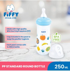 FIFFY PP STANDARD ROUND BOTTLE 250ML BOTOL SUSU BAYI (98-160)