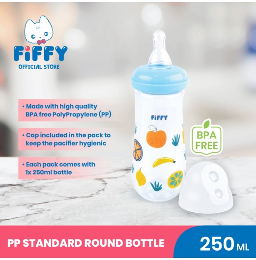 FIFFY PP STANDARD ROUND BOTTLE 250ML BOTOL SUSU BAYI (98-160)