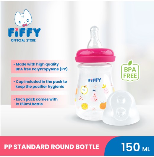 Feeding Bottles - FIFFY PP STANDARD ROUND BOTTLE 150ML