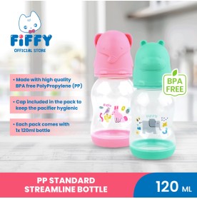 FIFFY PP STANDARD STREAMLINE BOTTLE (120ML) BOTOL SUSU BAYI (98-163)