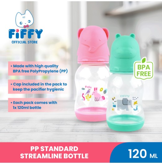 Feeding Bottles - FIFFY PP STANDARD STREAMLINE BOTTLE 120ML Feeding Bottles - FIFFY PP STANDARD STREAMLINE BOTTLE 120ML