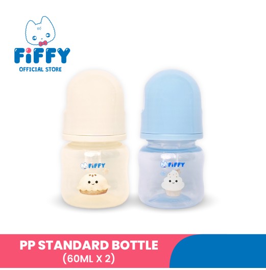 FIFFY BABY TWIN PACK FEEDING BOTTLE (2OZ/60ML) BOTOL SUSU BAYI (98-173)