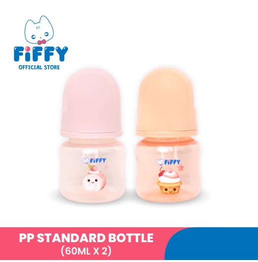 FIFFY BABY TWIN PACK FEEDING BOTTLE (2OZ/60ML) BOTOL SUSU BAYI (98-173)