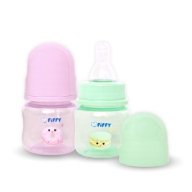FIFFY BABY TWIN PACK FEEDING BOTTLE (2OZ/60ML) BOTOL SUSU BAYI (98-173)