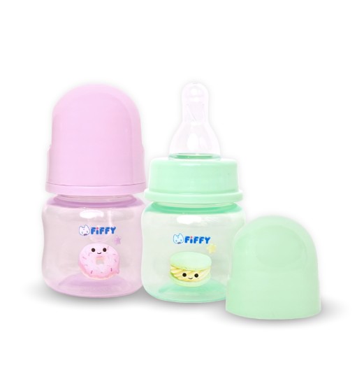 FIFFY BABY TWIN PACK FEEDING BOTTLE (2OZ/60ML) BOTOL SUSU BAYI (98-173)