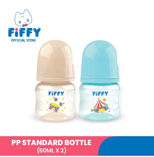 FIFFY BOTOL SUSU BAYI BABY TWIN PACK FEEDING BOTTLE (2OZ/60ML) (98-173)