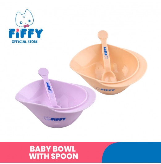 FIFFY BABY BOWL + SPOON X 2 SETS MANGKUK DAN SUDU BAYI (98-311)