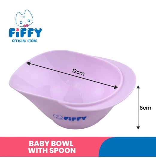 FIFFY BABY BOWL + SPOON X 2 SETS MANGKUK DAN SUDU BAYI (98-311)