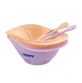 FIFFY BABY BOWL + SPOON X 2 SETS MANGKUK DAN SUDU BAYI (98-311)