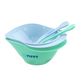 FIFFY BABY BOWL + SPOON X 2 SETS MANGKUK DAN SUDU BAYI (98-311)