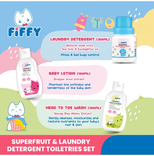 Accessories - TRAVEL TOILETRIES SET (100ML X 4 PCS) SHOP ALL - FIFFY SUPERFRUIT TRAVEL TOILETRIES SET (100ML X 4 PCS)