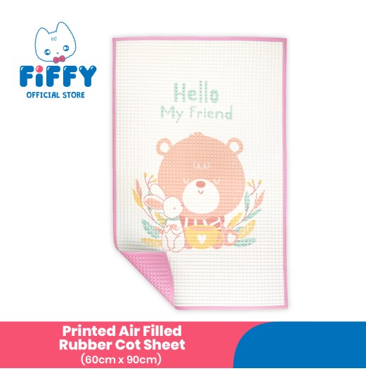 FIFFY PRINTED AIR FILLED RUBBER COT SHEET (60CM X 90CM) ALAS TIKAR GETAH BAYI (98-637)