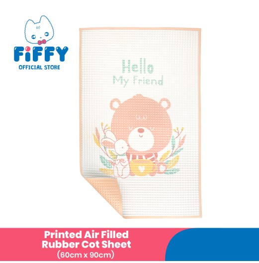 FIFFY PRINTED AIR FILLED RUBBER COT SHEET (60CM X 90CM) ALAS TIKAR GETAH BAYI (98-637)