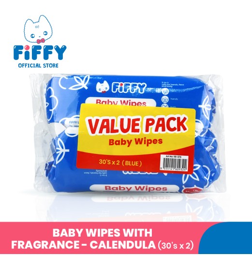 Baby Wipes - FIFFY BABY WIPES BLUE 30 S X 2