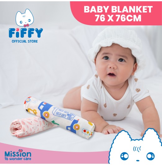 FIFFY BABY BLANKET 76CM X 76CM SELIMUT BAYI (98-877)