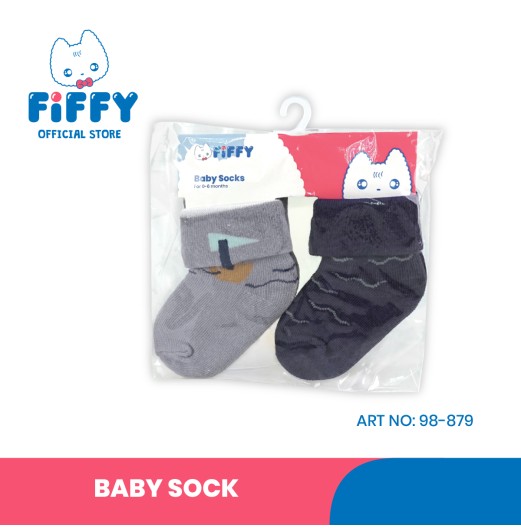 FIFFY COLOURFUL BABY SOCK 2 PAIRS STOKIN BAYI (98-879)