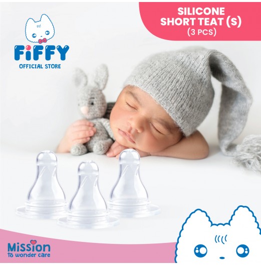 FIFFY SILICONE SHORT TEAT (3PCS) PUTING BAYI (98-883A/M/L)