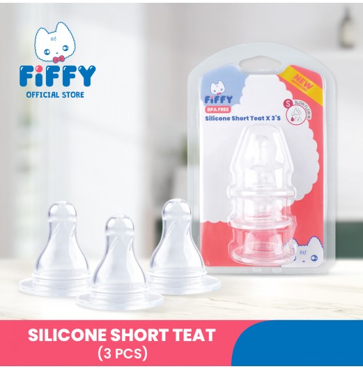 FIFFY SILICONE SHORT TEAT (3PCS) PUTING BAYI (98-883A/M/L)