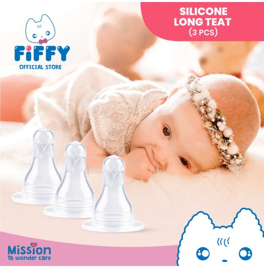 FIFFYSILICONE LONG TEAT (3 PCS) PUTING BAYI (98-884) FIFFYSILICONE LONG TEAT (3 PCS) PUTING BAYI (98-884)