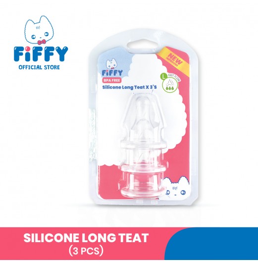 FIFFYSILICONE LONG TEAT (3 PCS) PUTING BAYI (98-884) FIFFYSILICONE LONG TEAT (3 PCS) PUTING BAYI (98-884)