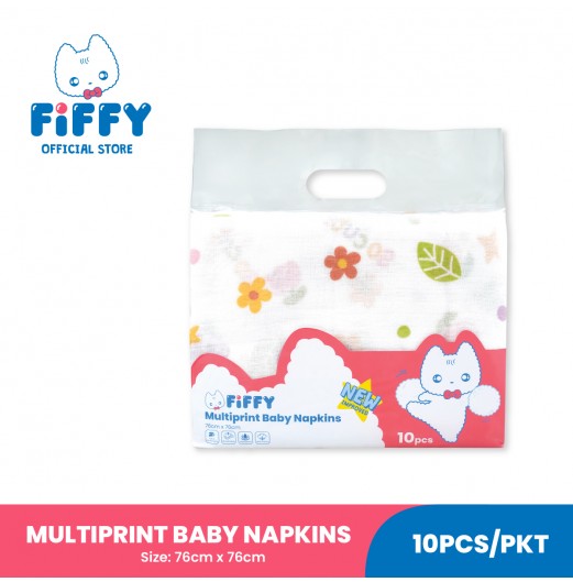 FIFFY LAMPIN BAYI BABY NAPKIN PRINTED 76 X 76CM 10'S (98-894)