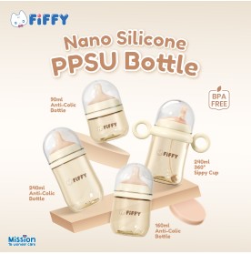 FIFFY NANO ANTI-COLIC PPSU BOTTLE X3 BOTTLE + NANO PPSU SIPPY CUP COMBO SET (FO26001)