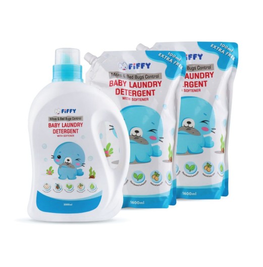 FIFFY MITES & BED BUGS CONTROL BABY LAUNDRY DETERGENT (1 BOTTLE + 2 REFILL PACK) DETERGEN PAKAIAN (FO26004) FIFFY MITES & BED BUGS CONTROL BABY LAUNDRY DETERGENT (1 BOTTLE + 2 REFILL PACK) DETERGEN PAKAIAN (FO26004)