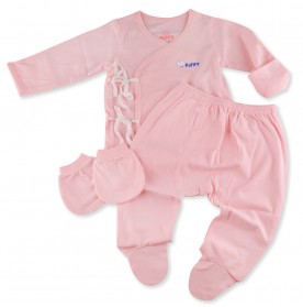 NEWBORN LONG SLEEVE SUIT WITH LEGGING + MITTENS
