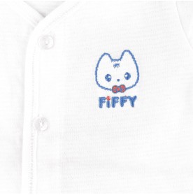 FIFFY EMBROIDERY LOGO LONG SLEEVE VEST SUIT