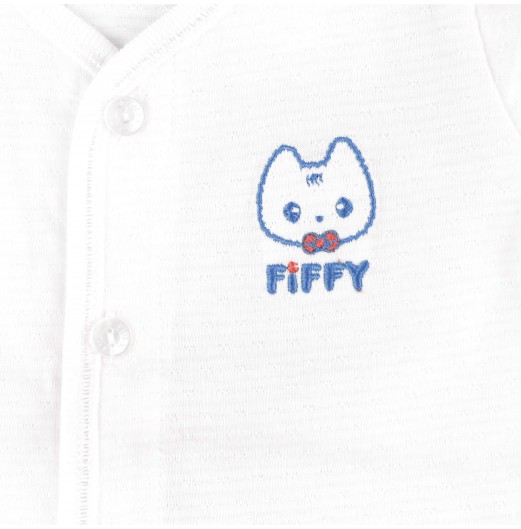 FIFFY EMBROIDERY LOGO LONG SLEEVE VEST SUIT