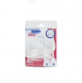 FIFFY SILICONE WIDE NECK TEATS X CUT (2PCS) 18259