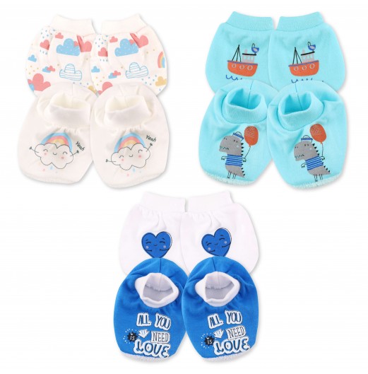 FIFFY MITTENS & BOOTEES (1 PAIR)