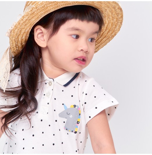 FIFFY COLOURFUL UNICORN POLO DRESS