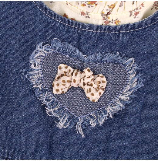 FIFFY ANTIQUE FLOWERS 2 IN 1 DRESS SET