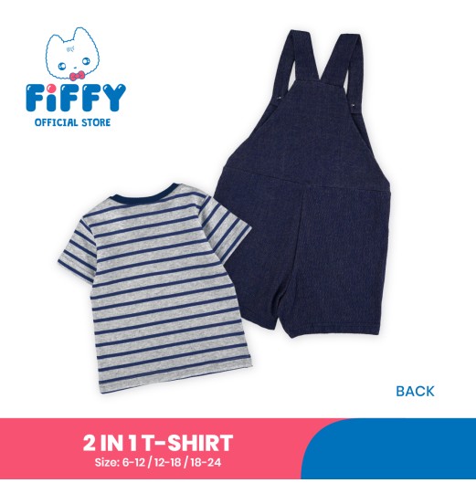 FIFFY STRIPE 2 IN1 T-SHIRT SUIT BAJU BAYI (2326011)