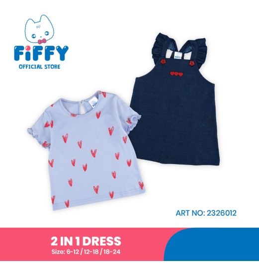 FIFFY HEART DENIM 2 IN1 DRESS BAJU BAYI (2326012) FIFFY HEART DENIM 2 IN1 DRESS BAJU BAYI (2326012)