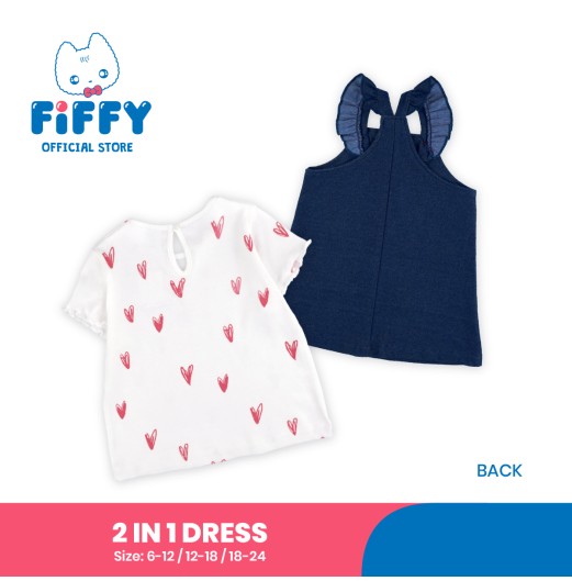 FIFFY HEART DENIM 2 IN1 DRESS BAJU BAYI (2326012) FIFFY HEART DENIM 2 IN1 DRESS BAJU BAYI (2326012)