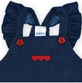FIFFY HEART DENIM 2 IN1 DRESS BAJU BAYI (2326012)