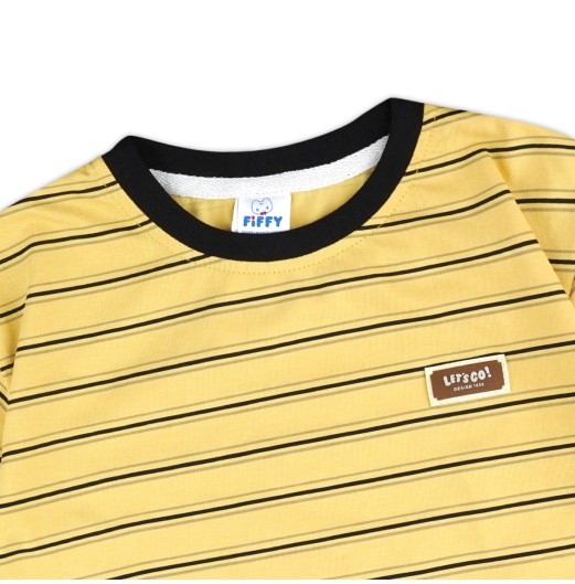 FIFFY BAJU BAYI URBAN STRIPE SHORT SLEEVE + CARGO SHORT PANT BOY SUIT (2326034)