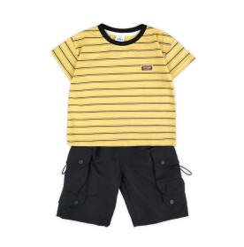 FIFFY BAJU BAYI URBAN STRIPE SHORT SLEEVE + CARGO SHORT PANT BOY SUIT (2326034)