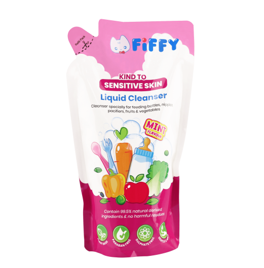 Bottle Wash - FIFFY BABY LIQUID CLEANSER REFILL PACK MINT FLAVOR (600ml)