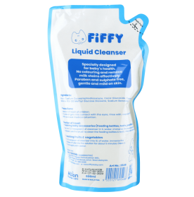 FIFFY BABY LIQUID CLEANSER REFILL PACK NO FLAVOUR (600ML)