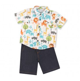 FIFFY CHARMING SHORT SLEEVE BOY SHIRT SUIT