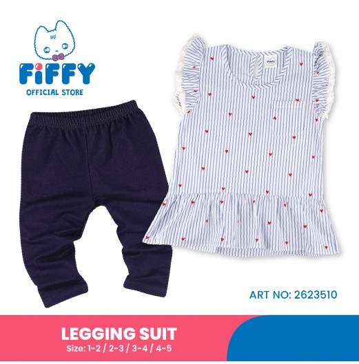 FIFFY HEARTS PRINTED FASHION LEGGING SUIT