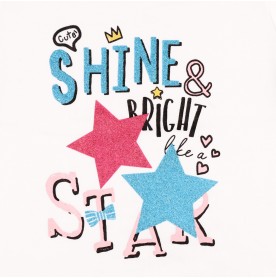 FIFFY SPACE SERIES SHINE & BRIGHT STAR SHORT SLEEVE + LONG PANT GIRL SUIT